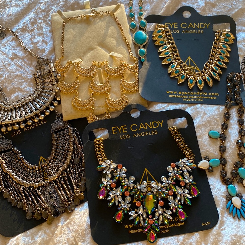 HUGE 11 Piece Lot of High End Statement Necklaces